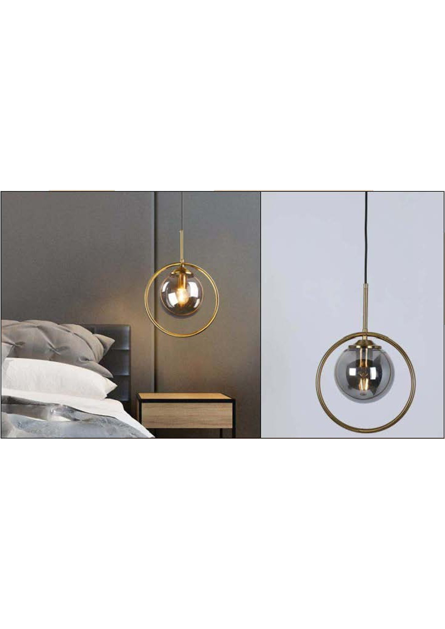 Beyond Lights - Brass Globe Pendant- GL